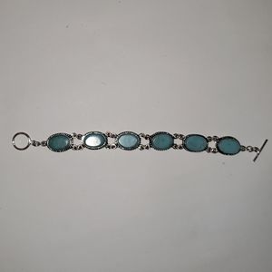 925 Sterling Silver Navajo Turquoise Bracelet